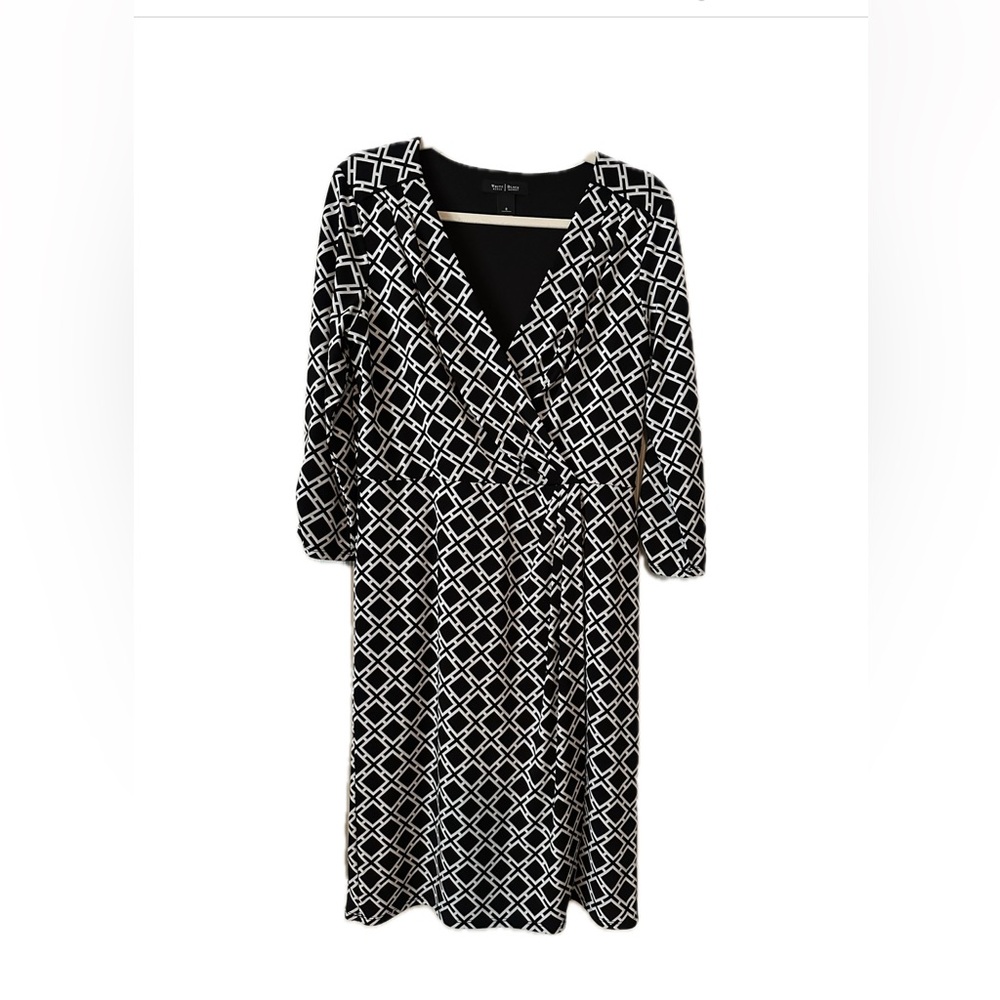 White House Black Market geometric dress, size 8